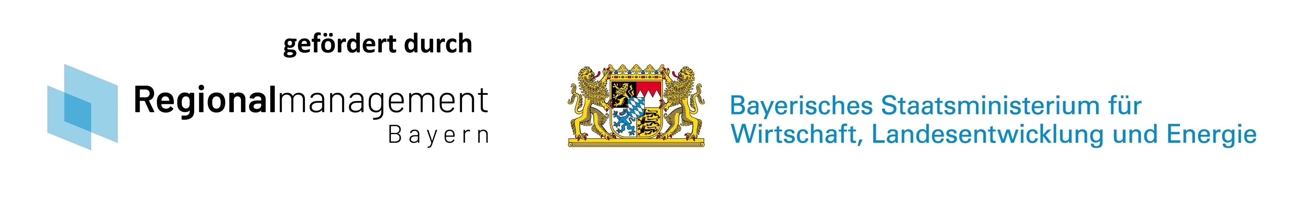 Gefördert durch das Regionalmanagement Bayern und das Bayerische Staatsministerium für Wirtschaft, Landesentwicklung und Energie